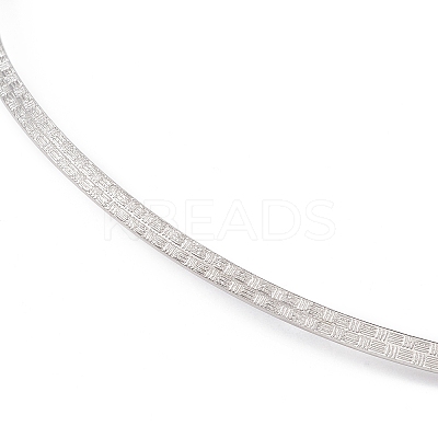 Non-Tarnish 304 Stainless Steel Textured Wire Necklace Making STAS-B036-03P-1