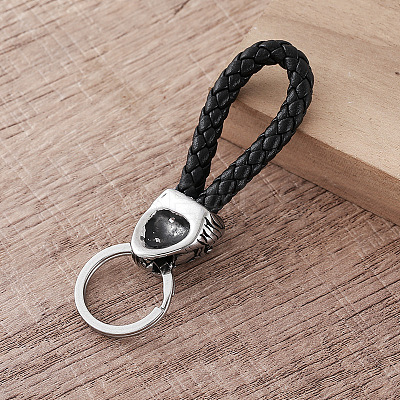 Braided PU Leather Keychains FR5253-1