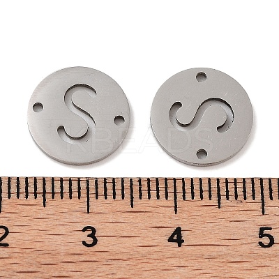 Non-Tarnish 201 Stainless Steel Hollow Flat Round Links FIND-R149-03S-P-1