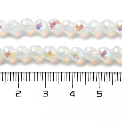 Electroplate Glass Beads Strands GLAA-A014-01F-1