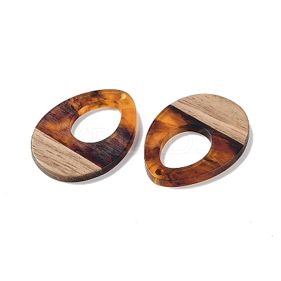 Resin & Wood Pendants WOOD-F015-17G-1
