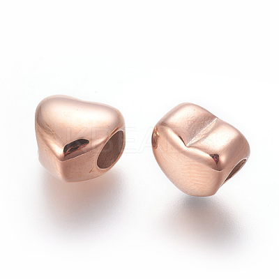 Ion Plating(IP) 304 Stainless Steel European Beads STAS-E452-50RG-1