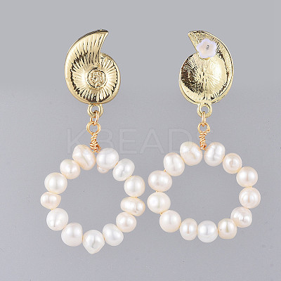 Dangle Stud Earrings EJEW-JE03697-1
