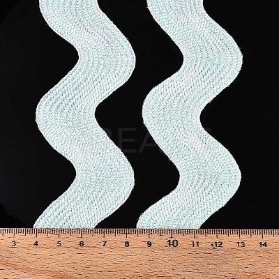 10 Yard Metallic Polyester Wavy Fringe Trim Ribbon SRIB-GF0001-38U-1