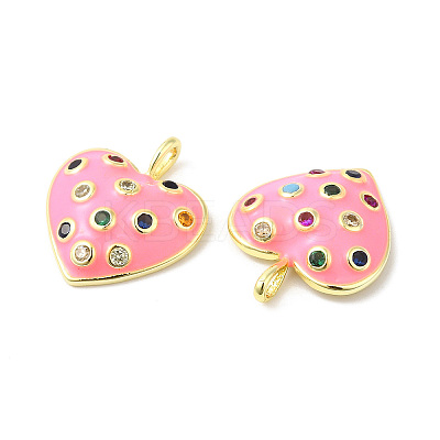 Real 16K Gold Plated Brass Micro Pave Colorful Cubic Zirconia Pendants ZIRC-L103-056G-1