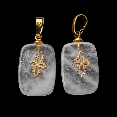 Natural Quartz Crystal Pendants G-G461-07G-07-1