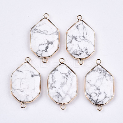 Natural Howlite Links Connectors G-T131-48G-07-1