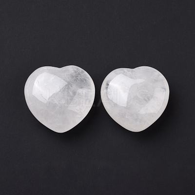 Natural Quartz Crystal Heart Love Stone G-I285-06K-1