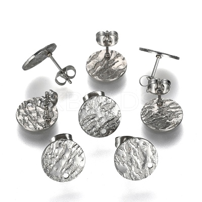 Non-Tarnish 304 Stainless Steel Stud Earring Findings STAS-I157-11B-P-1