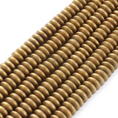 Electroplate Non-magnetic Synthetic Hematite Heishi Beads Strands G-M007-20B-1