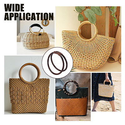 Woven Rattan Bag Handles FIND-WH0152-150-1