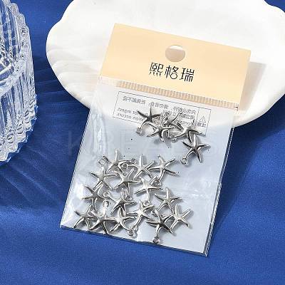 SHEGRACE Brass Starfish Charms XGR0169P-99P-1