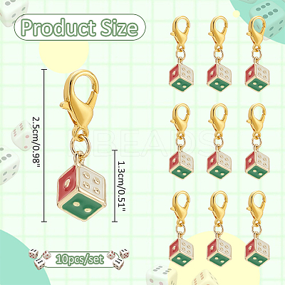 Alloy Enamel Pendant Stitch Markers HJEW-AB00601-1