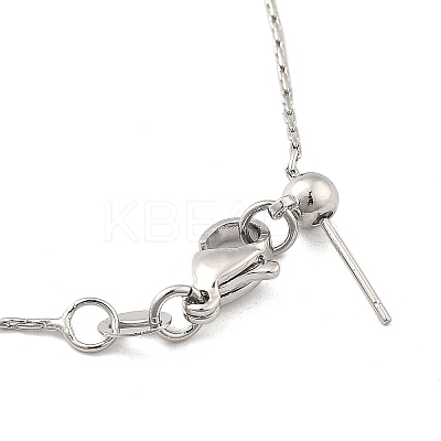 Adjustable Slider Brass Boston Link Chain Necklaces for Men Women NJEW-G160-12P-1