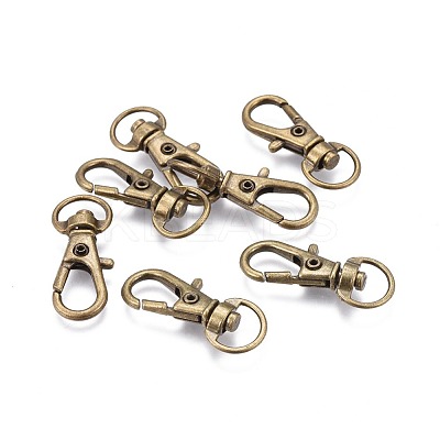 Alloy Swivel Lobster Claw Clasps IFIN-E548Y-AB-1