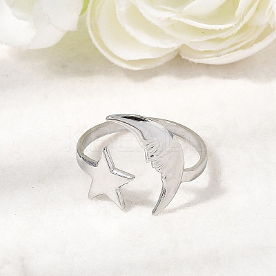 304 Stainless Steel Cuff Open Rings RJEW-H265-03P-1