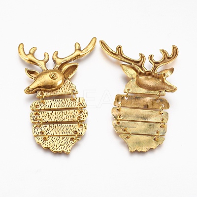 Tibetan Style Alloy Cabochons TIBEP-S193-AG-NR-1