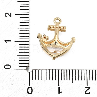 Brass Micro Pave Cubic Zirconia Pendants KK-Q048-09G-1