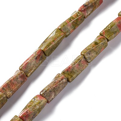 Natural Unakite Beads Strands G-L240-15-1