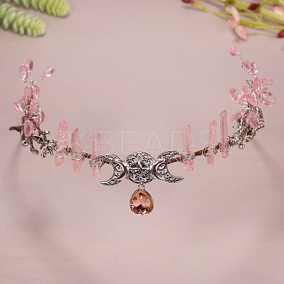 Triple Moon Metal Hair Bands PW-WG72751-06-1