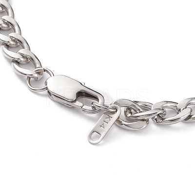 Tarnish Resistant Men's 304 Stainless Steel Cuban Chains Bracelets and Necklaces Jewelry Sets SJEW-JS01159-1
