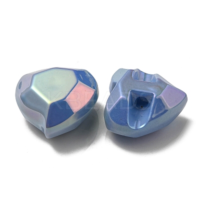 UV Plating Rainbow Iridescent Acrylic Beads OACR-P010-03E-1