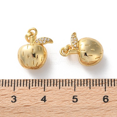 Brass Micro Pave Clear Cubic Zirconia Pendants KK-L227-010G-1