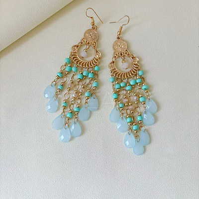 Alloy Acrylic Chandelier Earrings FS-WG12A92-05-1