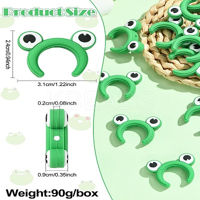 20Pcs Frog Ear Silicone Focal Beads SIL-CJ0002-83B-1