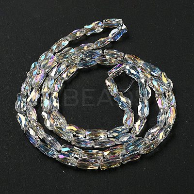 Transparent Electroplate Glass Beads Strands GLAA-G116-01A-AB01-1