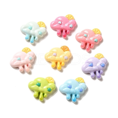 Opaque Resin Decoden Cabochons RESI-E053-01-1