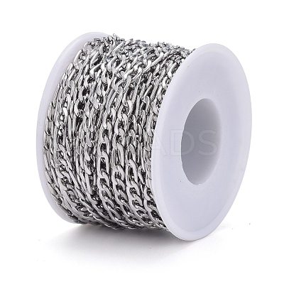 Tarnish Resistant 304 Stainless Steel Figaro Chains CHS-M001-04P-1