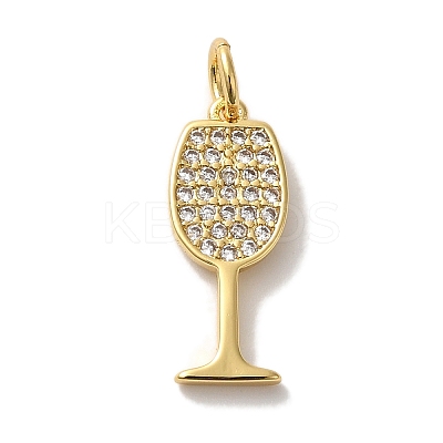 Brass Micro Pave Cubic Pendants KK-U027-07G-01-1