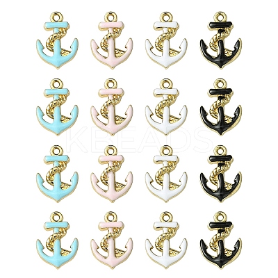 20Pcs 4 Colors Enamel Pendants ENAM-YW0005-33-1