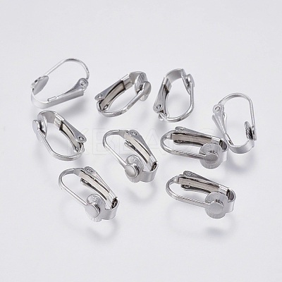 Tarnish Resistant 304 Stainless Steel Clip-on Earring Findings LS-STAS-F139-055P-1