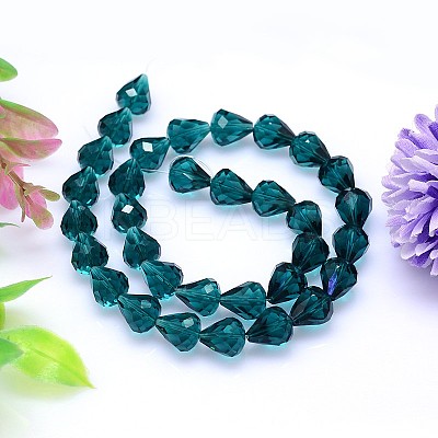 Faceted Teardrop K9 Glass G-M185-10x8mm-24A-1