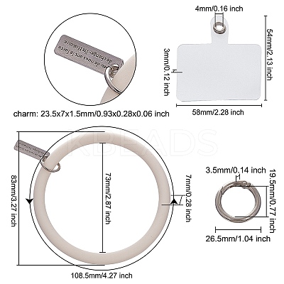 6 Sets 6 Colors Keychain Accessories Set KEYC-OC0001-08-1