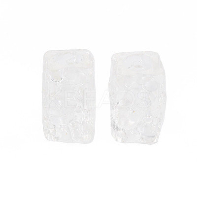 Transparent Crackle Acrylic European Beads CACR-S010-09-1