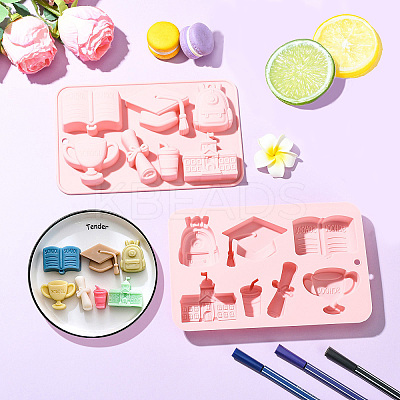 2Pcs College Theme Silicone Molds ST-CJ0043-009-1