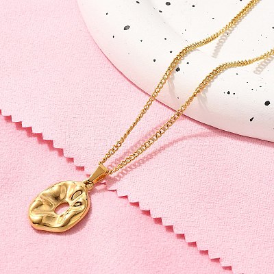 Summer Beach 304 Stainless Steel Pendant Rope Chain Necklaces for Women LS-STAS-Z108-01G-05-1
