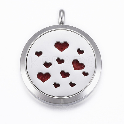 316 Surgical Stainless Steel Diffuser Locket Pendants STAS-H404-26G-1