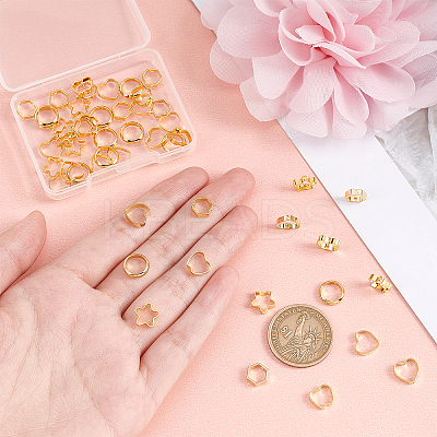 50Pcs 5 Style Brass Bead Frame KK-PH0004-25-1