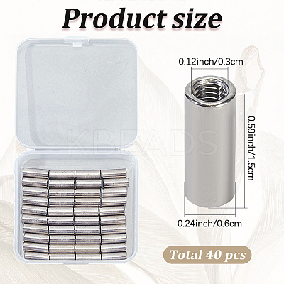 40Pcs 304 Stainless Steel Ear Nuts DIY-BBC0002-62-1