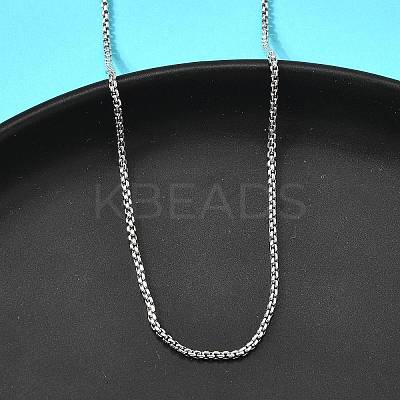 1MM Brass Box Chain Necklaces NJEW-C086-01P-1
