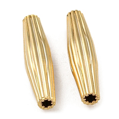 Rack Plating Eco-friendly Brass Beads KK-M257-08B-G-1