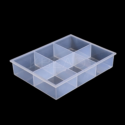 6 Grids Transparent Plastic Jewelry Trays CON-K002-02A-1