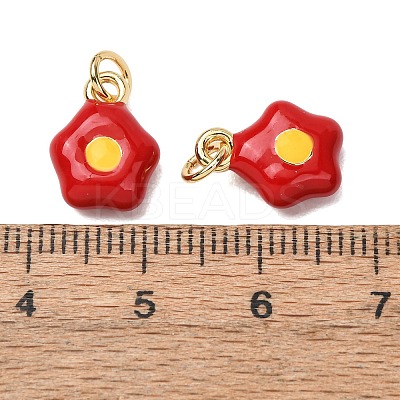 Brass Enamel Pendants KK-CJC21A4-01G-06-RS-1