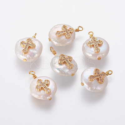 Natural Cultured Freshwater Pearl Pendants PEAR-L027-14-1