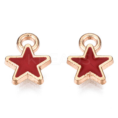 Alloy Enamel Star Charms ENAM-N054-69C-NR-1