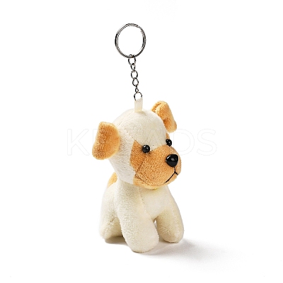 Cartoon PP Cotton Plush Simulation Soft Stuffed Animal Toy Dog Pendants Decorations LS-HJEW-K043-06-1